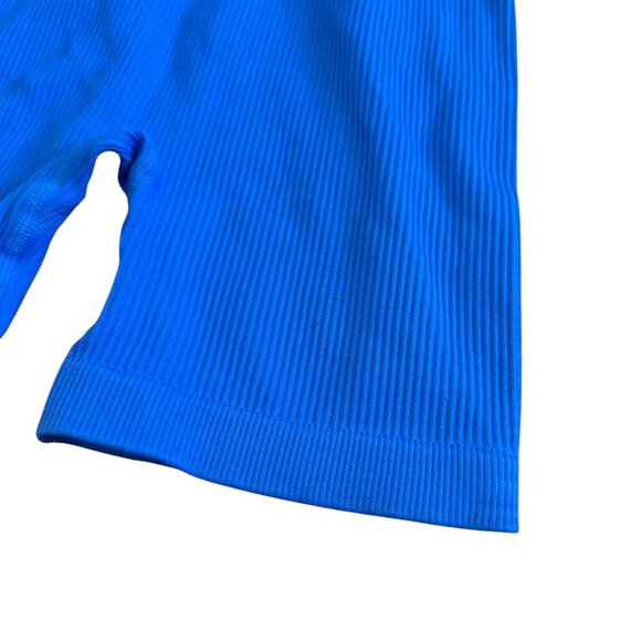 Loovoo Blue Athletic Workout Romper Stretch One Piece Athleisure Size Small - Picture 8 of 10